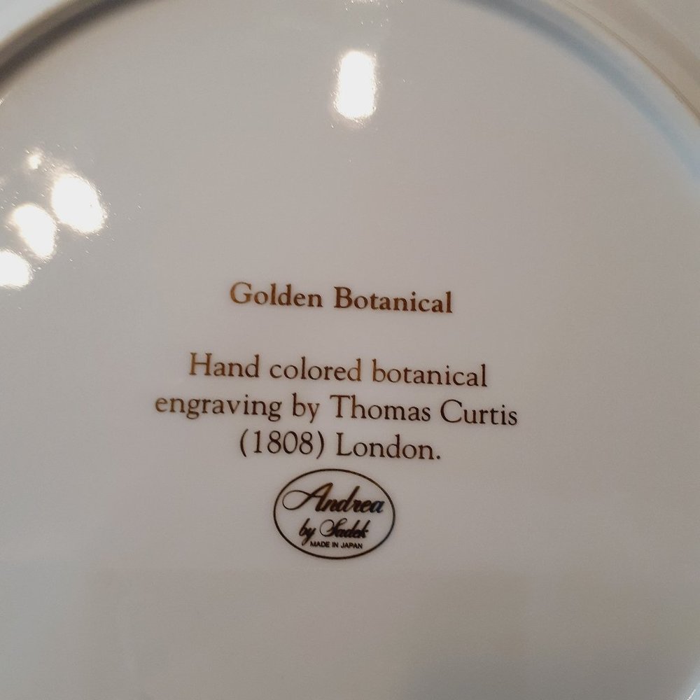 Andrea by Sadek, Golden Botanical by Thomas Curtis 1808 London Plate 10 1/2" - Picture 5 of 9